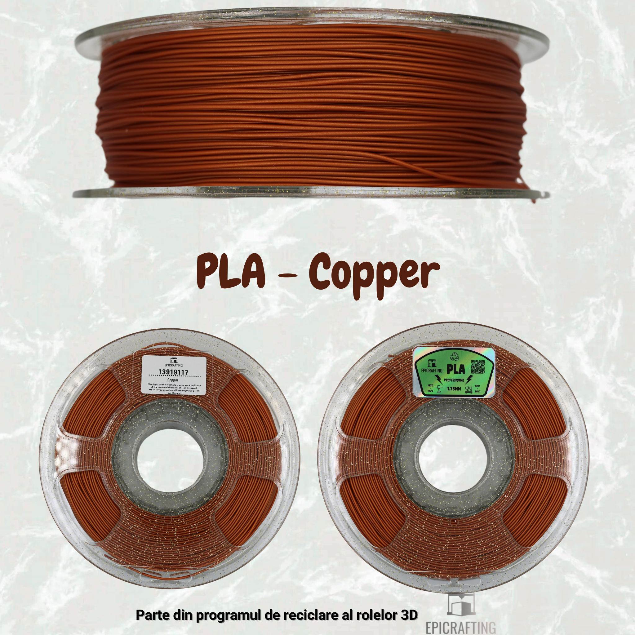 Filament 3D - PLA COPPER / CUPRU