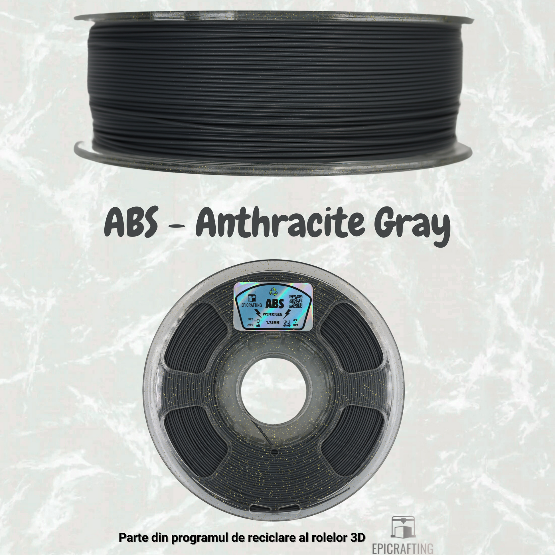 Filament 3D - ABS ANTHRACITE GRAY / GRI ANTRACIT