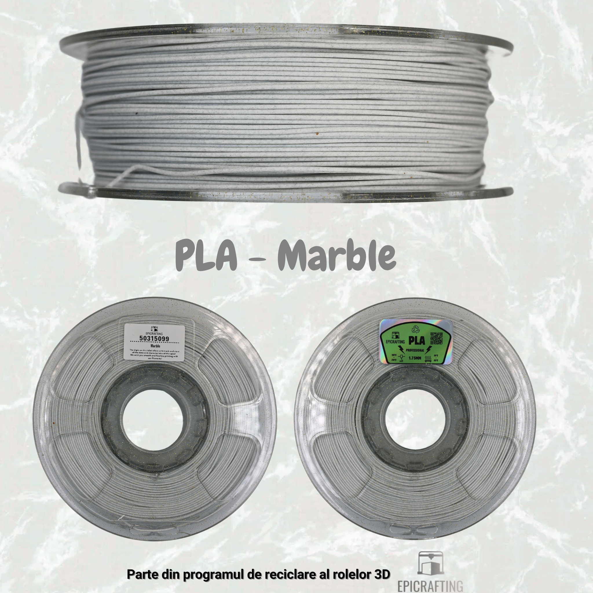 Filament 3D - PLA MARBLE / MARMURA EpicPerfumes by #epicrafting
