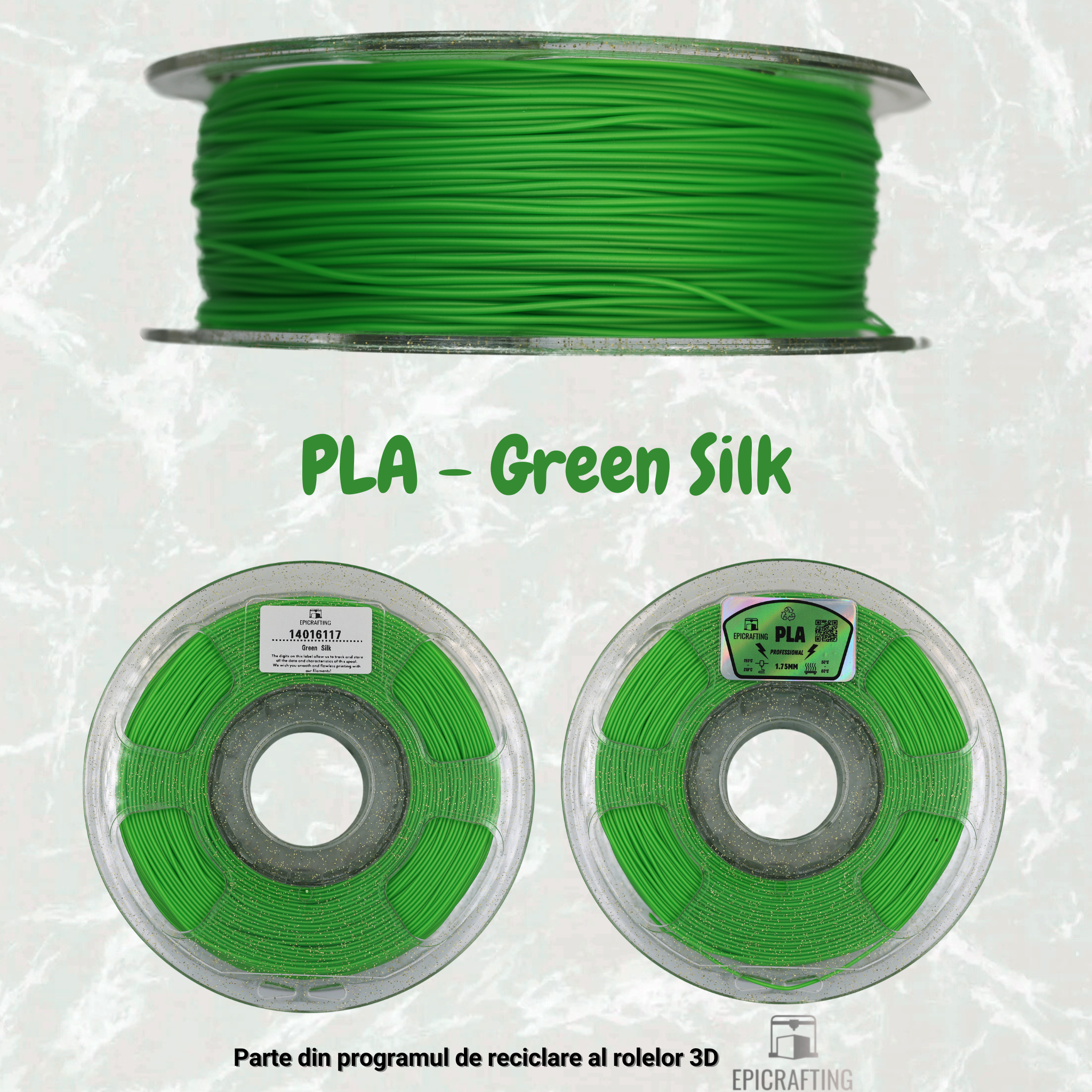 Filament 3D - PLA GREEN SILK / VERDE SILK