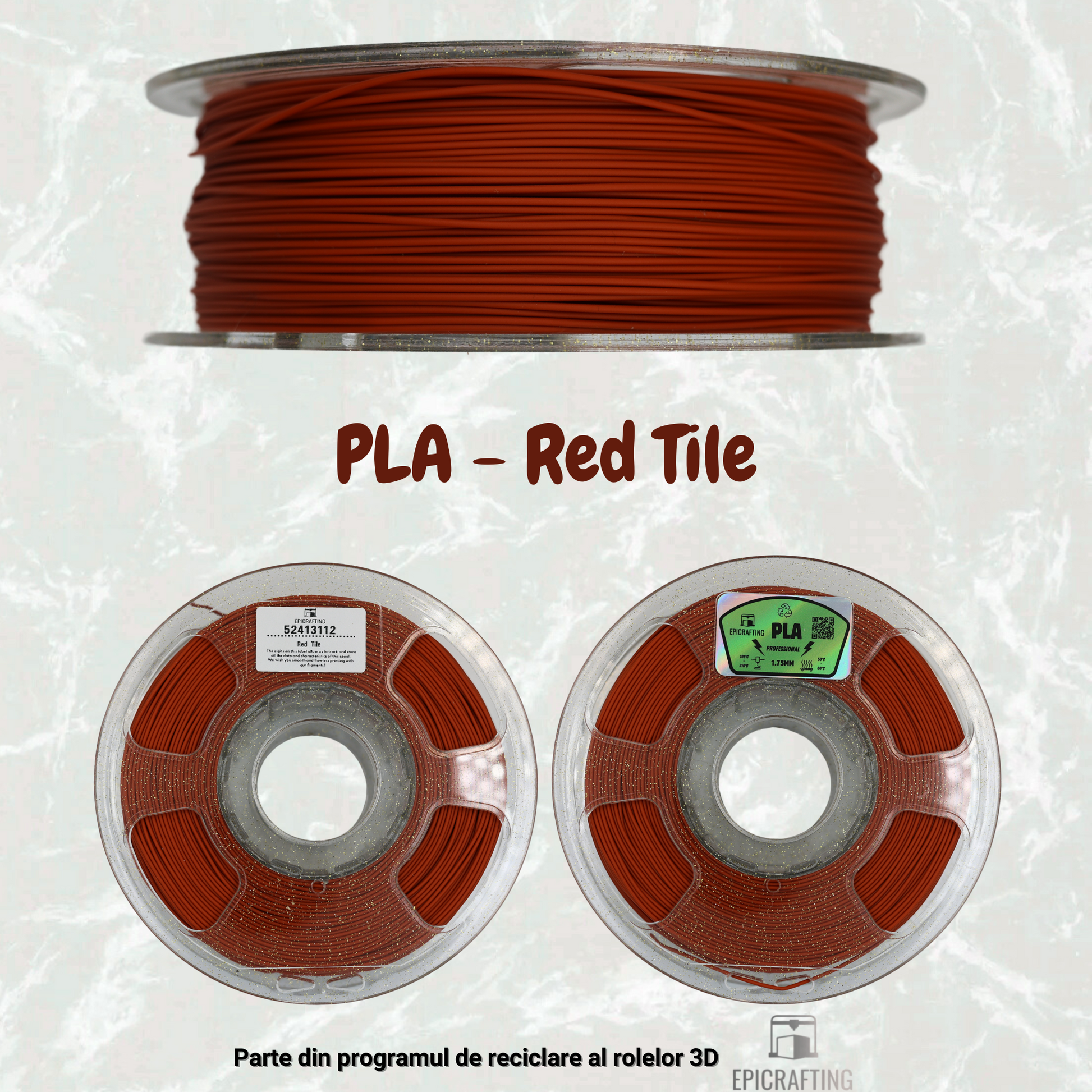 Filament 3D - PLA RED TILE / ROSU TIGLA