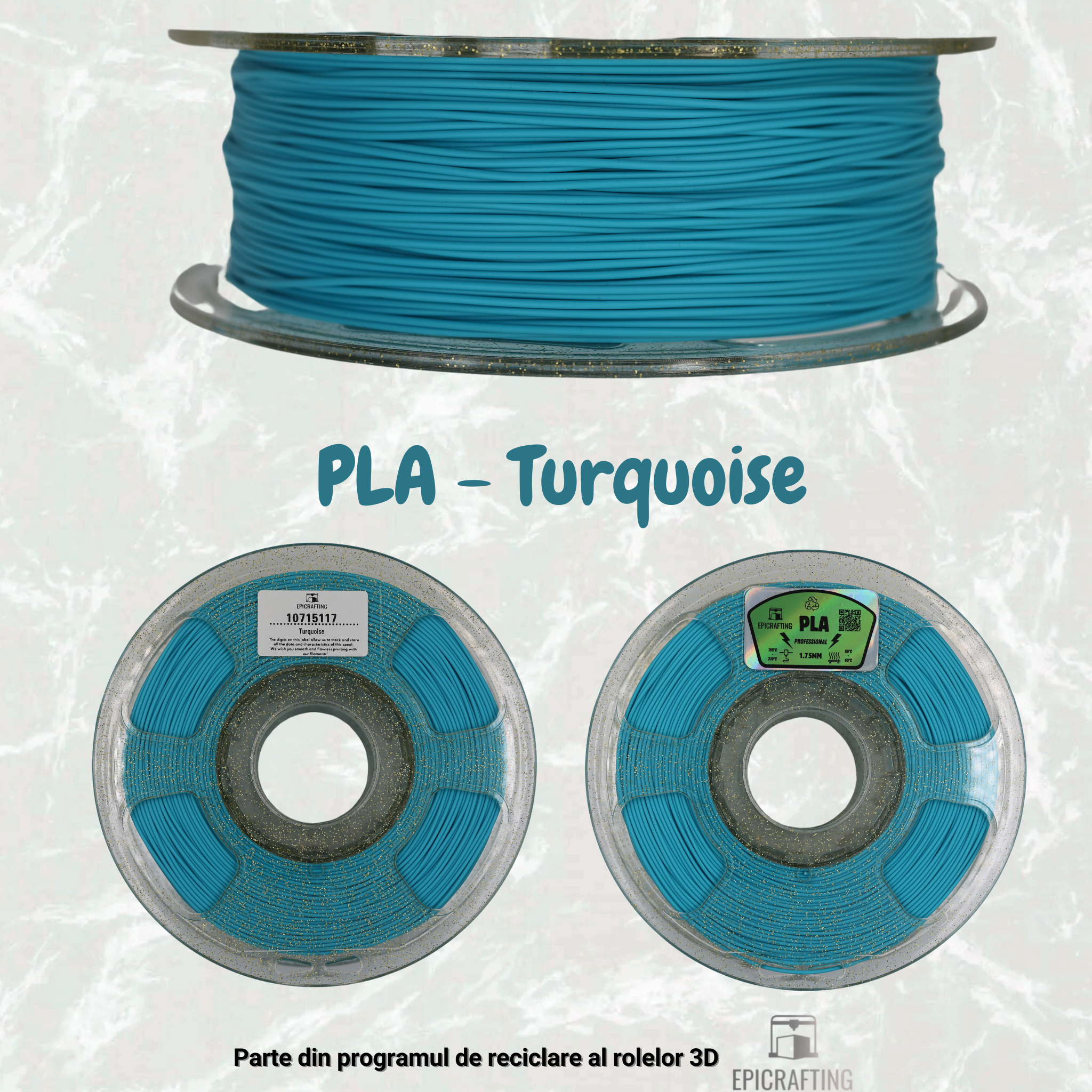 Filament 3D - PLA TURQUOISE / TURCOAZ