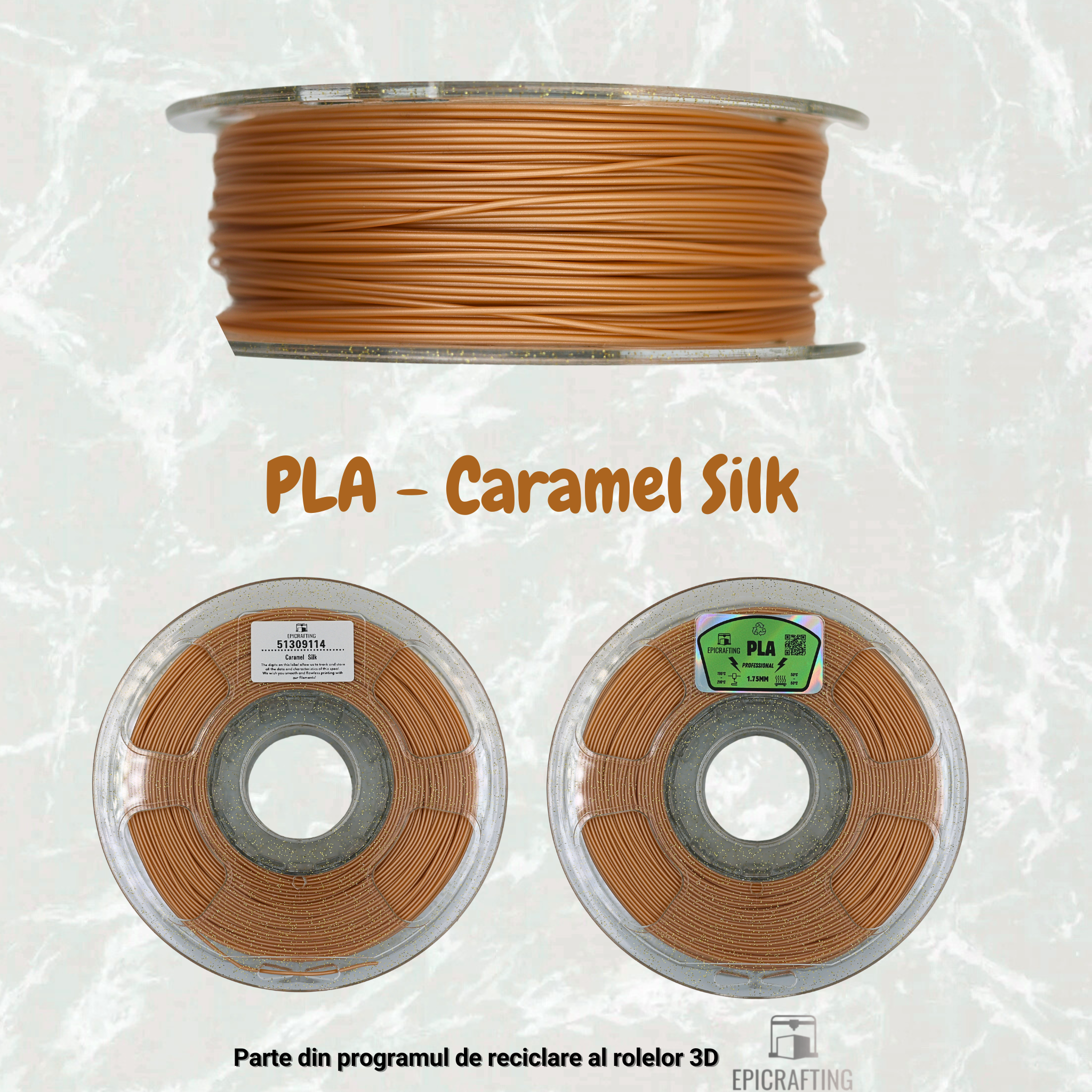 Filament 3D - PLA CARAMEL SILK EpicPerfumes by #epicrafting