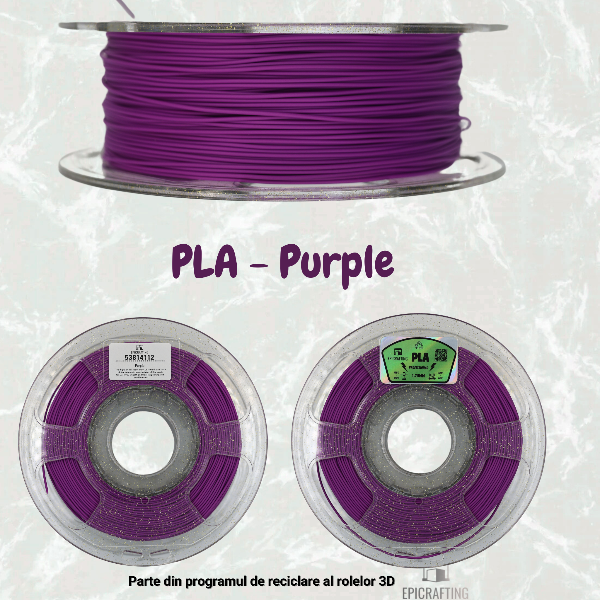 Filament 3D - PLA PURPLE / MOV