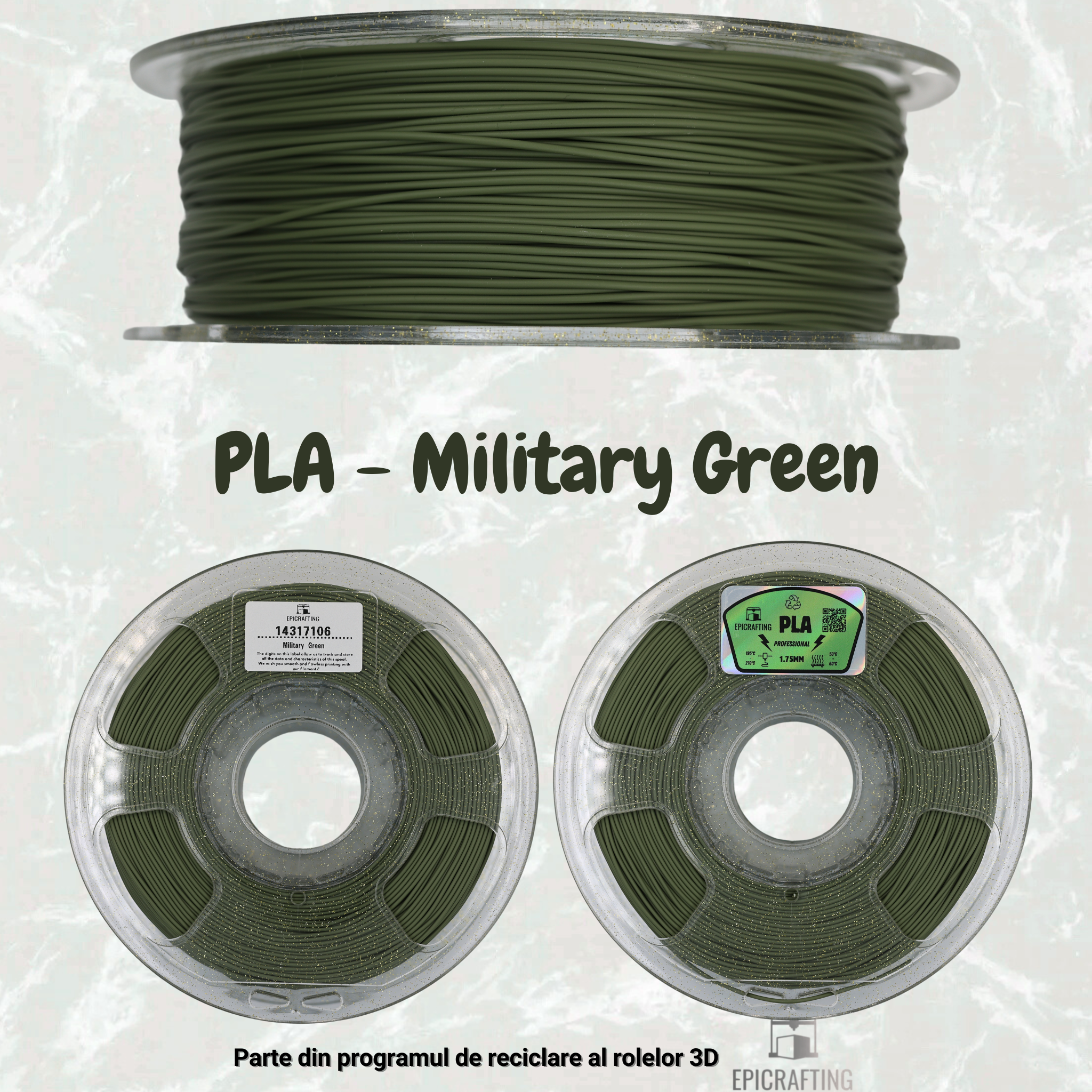 Filament 3D - MILITARY GREEN / VERDE MILITAR