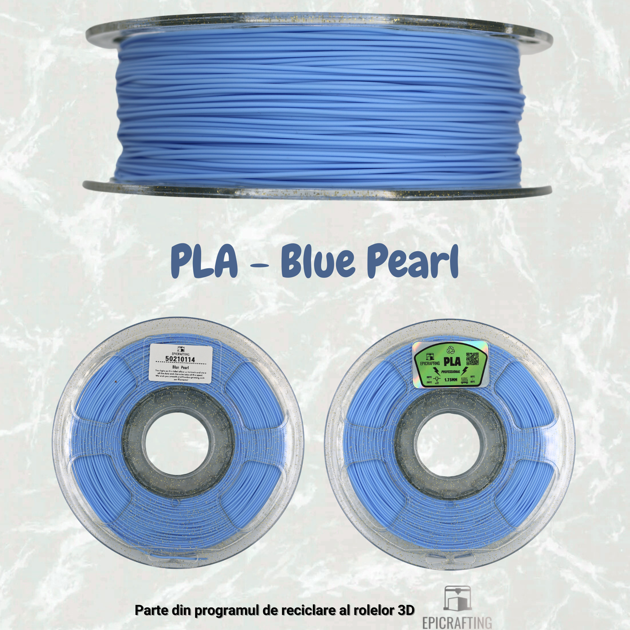 Filament 3D - BLUE PEARL / PERLA ALBASTRA