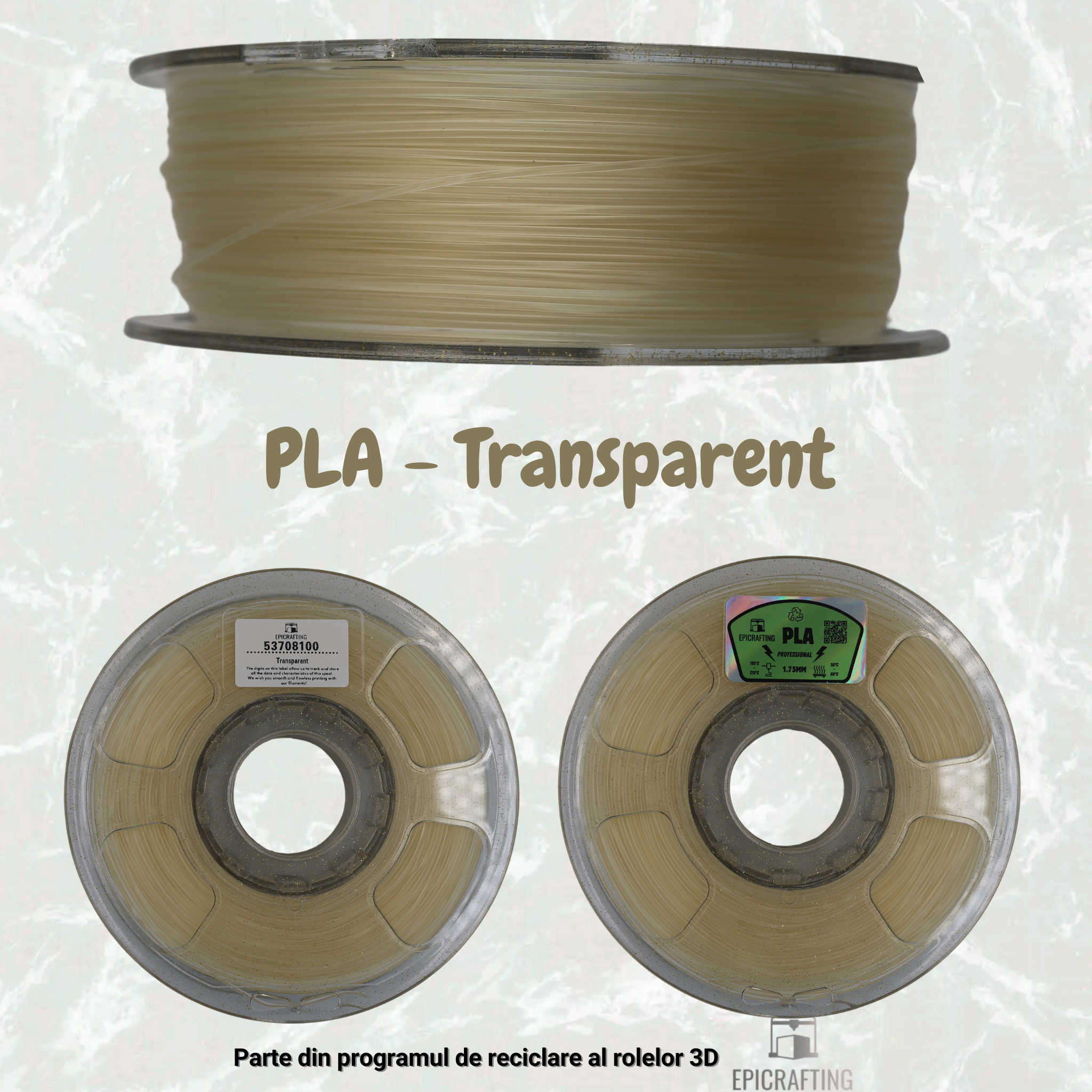 Filament 3D - PLA TRANSPARENT EpicPerfumes by #epicrafting